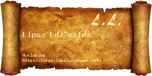Lipsz László névjegykártya