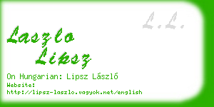 laszlo lipsz business card